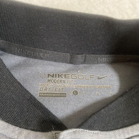 Nike Charlotte 49ers Polo Men's L Dri-Fit Blade Collar Short Sleeve‎ Shirt Grey - Picture 4 of 9